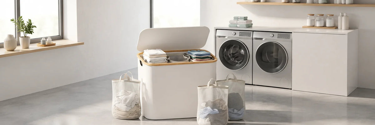 Panier à linge à compartiments : trier son linge avant lavage