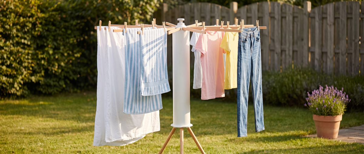 Séchoir parapluie : le guide pour bien sécher son linge au jardin Image