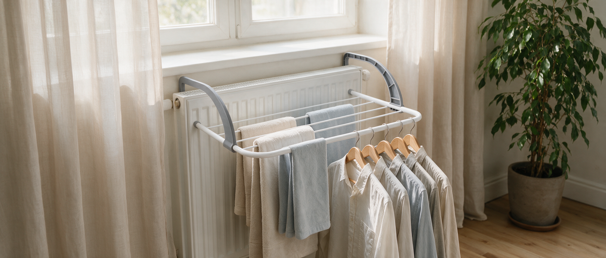 Étendoir radiateur : le guide pour bien sécher son linge en hiver Image