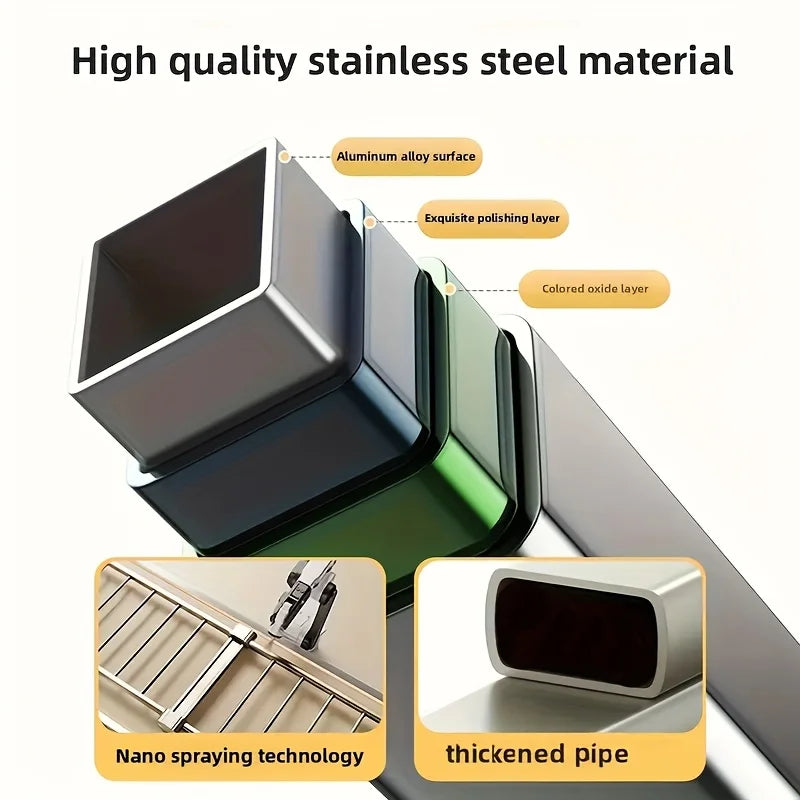 Étendoir à linge pliable inox – ailes grande capacité