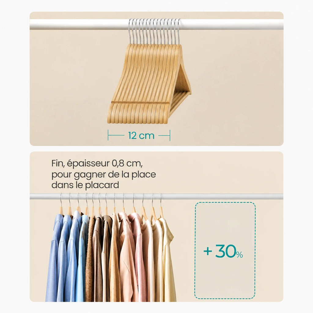 Cintres bois de bouleau slim — vue 4