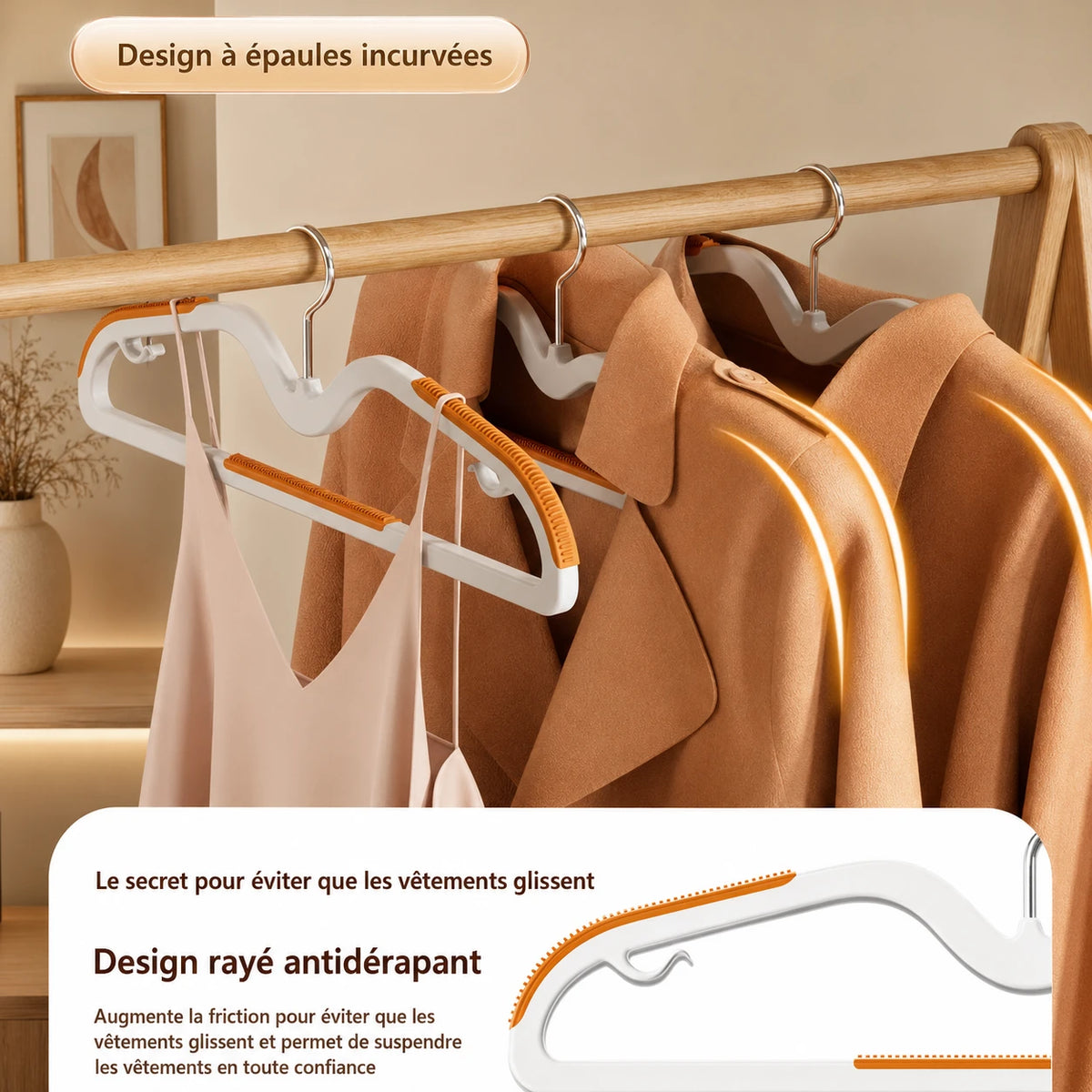 Cintres col court gain de place — vue 2