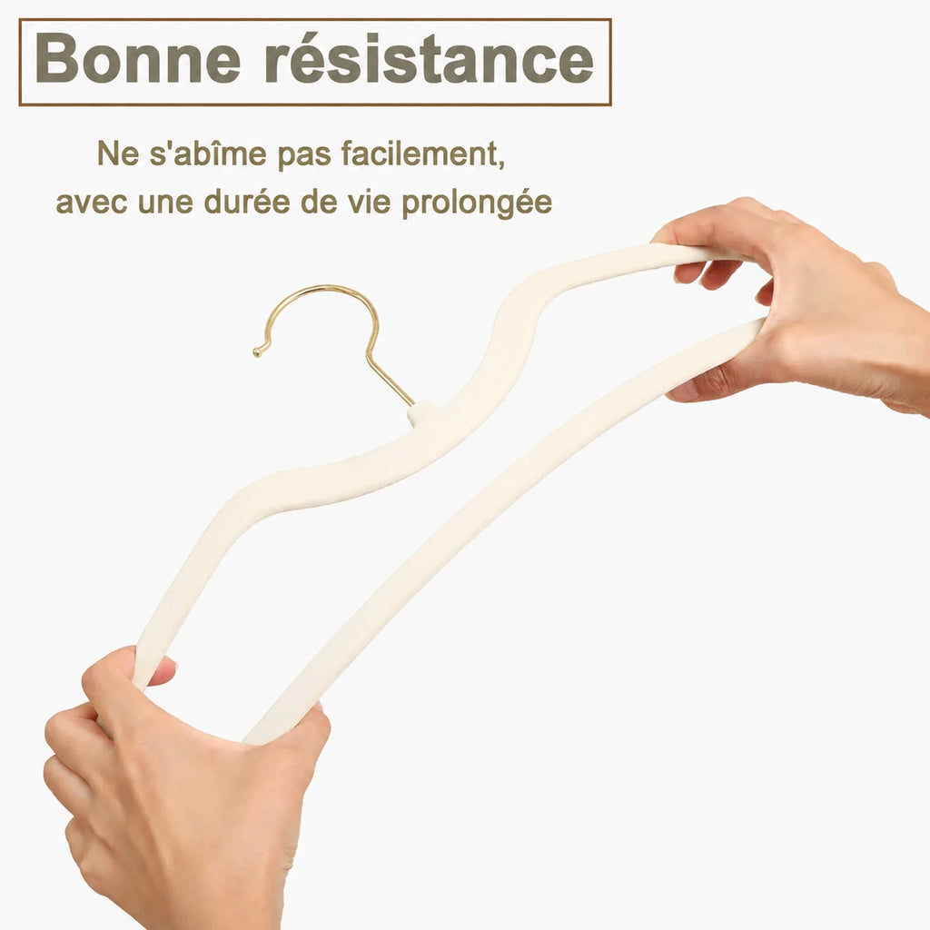 Cintres col court velours antidérapants — vue 4