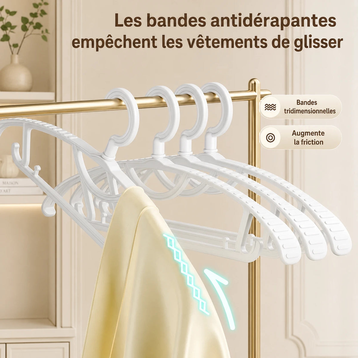 Cintres larges épaules crochet rotatif — vue 2