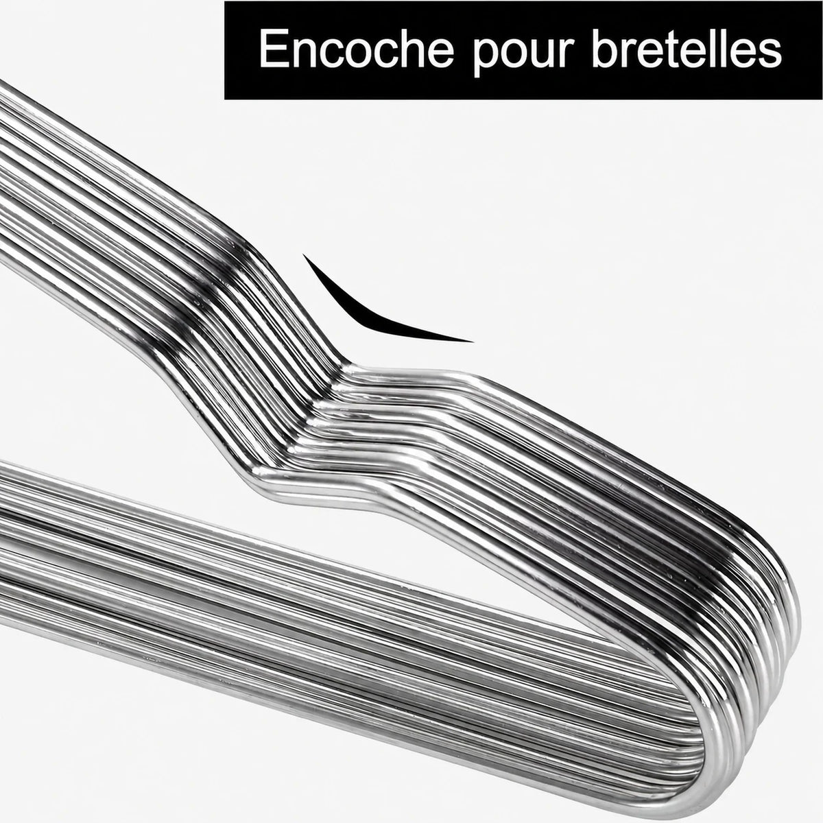 Cintres métal ultra-fins 42cm — vue 2