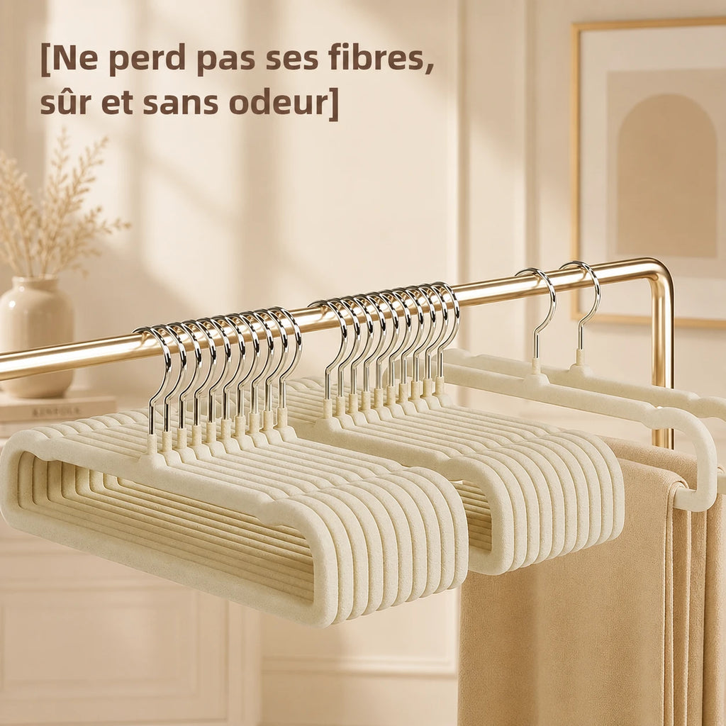 Cintres pantalon col court velours — vue 4