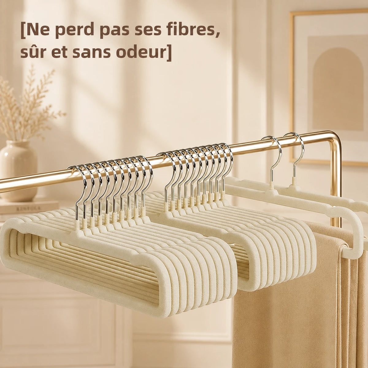 Cintres pantalon col court velours — vue 4