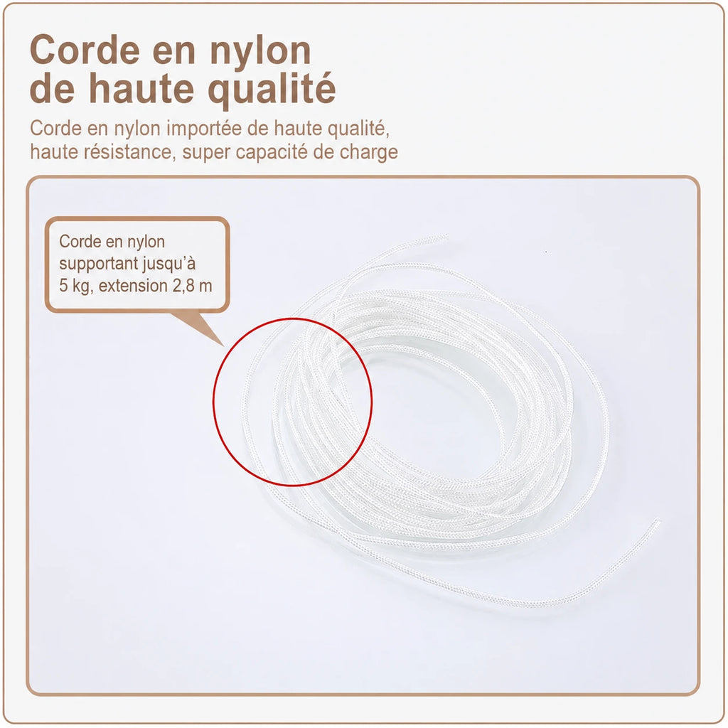 Corde à linge acier inoxydable murale — vue 6