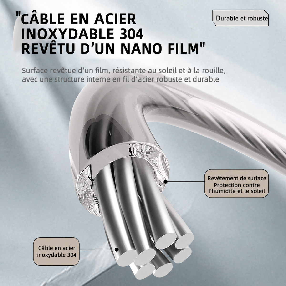 Corde à linge orientable murale — vue 7