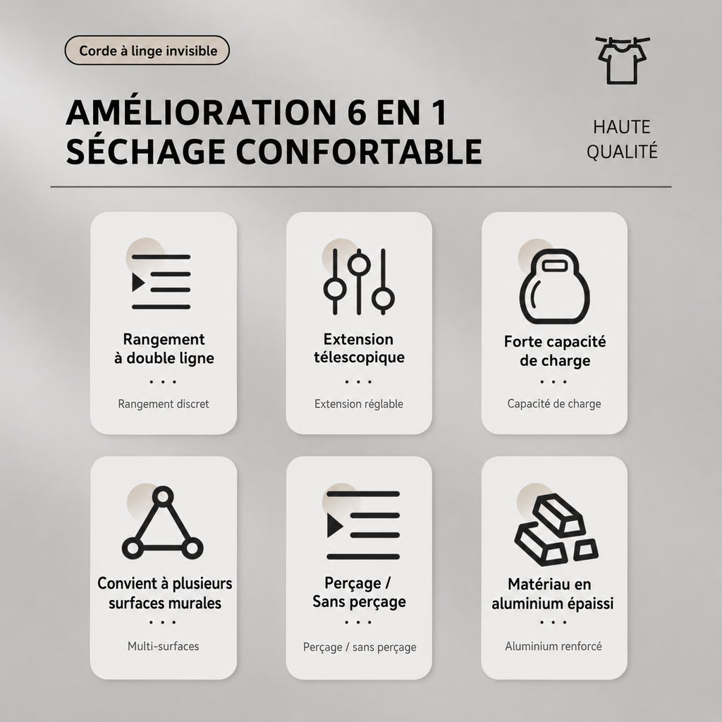 Corde à linge orientable murale — vue 6