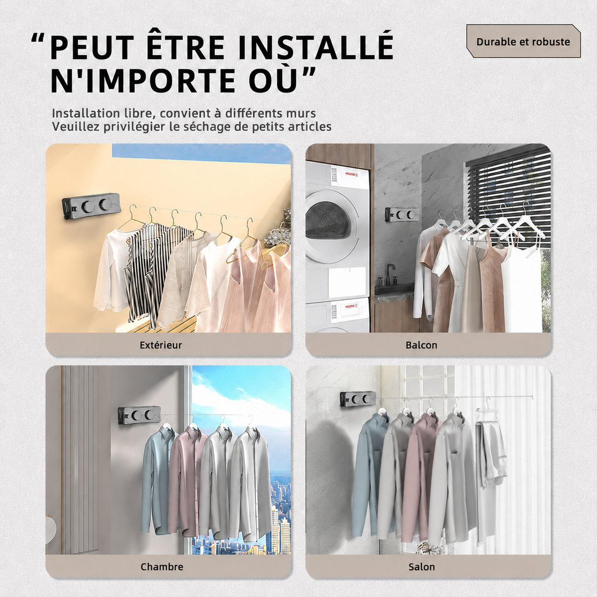 Corde à linge orientable murale — vue 8