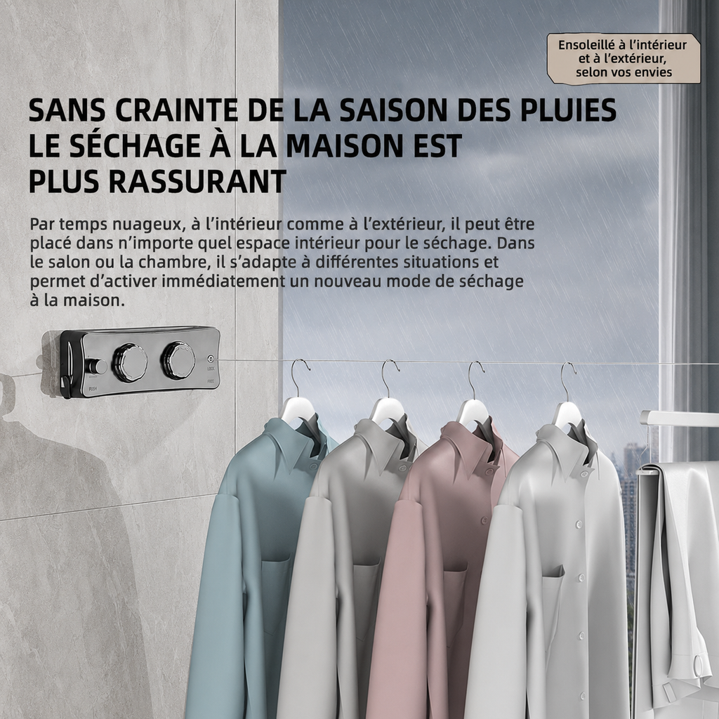 Corde à linge orientable murale — vue 9