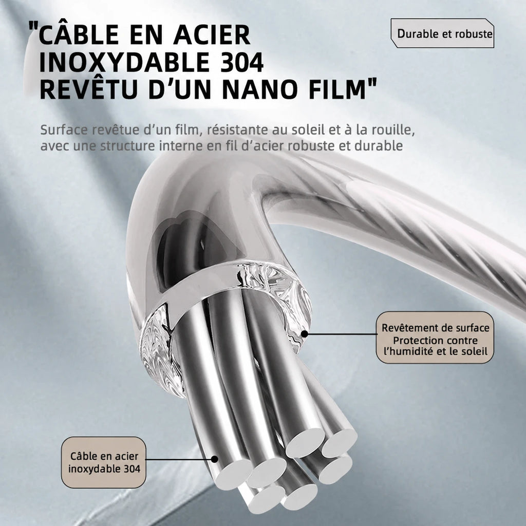 Corde à linge orientable simple fil — vue 5