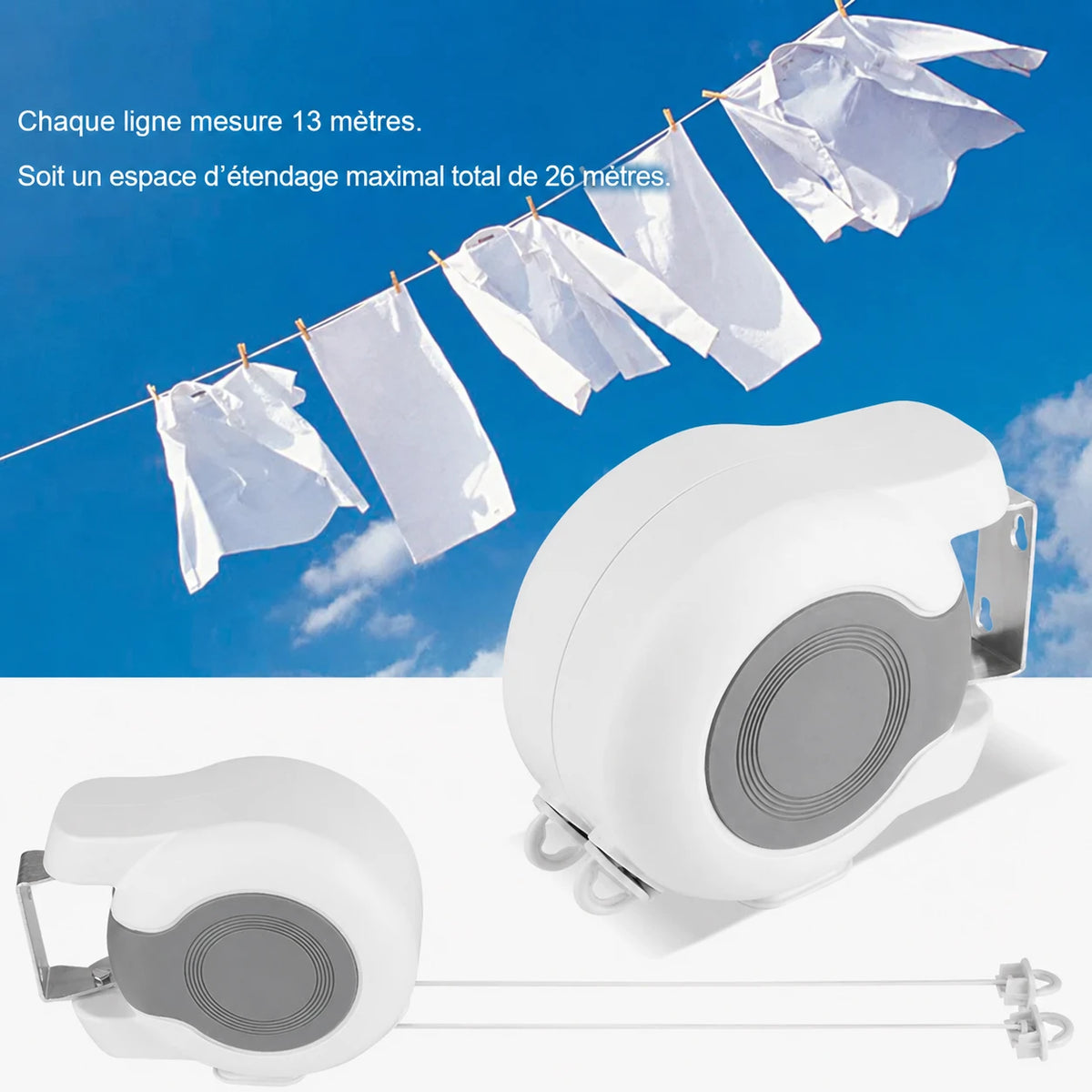 Corde à linge extérieur double fil — vue 4
