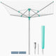 Étendoir à linge extérieur parapluie 60m piquet de sol