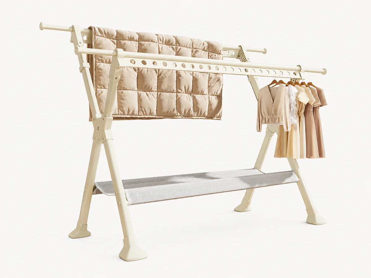 Étendoir à linge extérieur pliable grande capacité