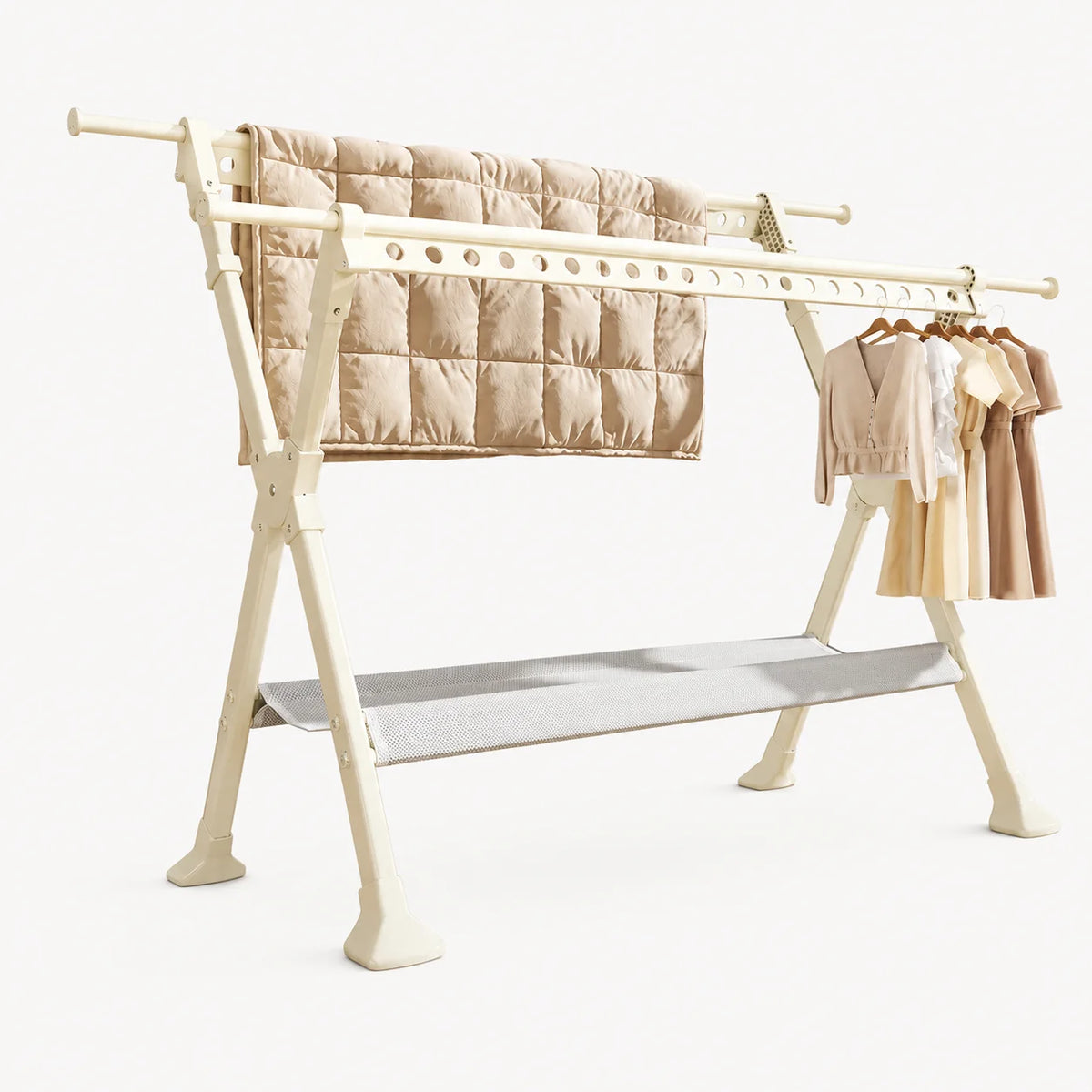 Étendoir à linge extérieur pliable grande capacité