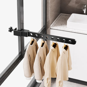 Étendoir balcon barre pliable fenêtre — vue 5