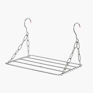 Étendoir balcon grille suspendue inox — vue 4