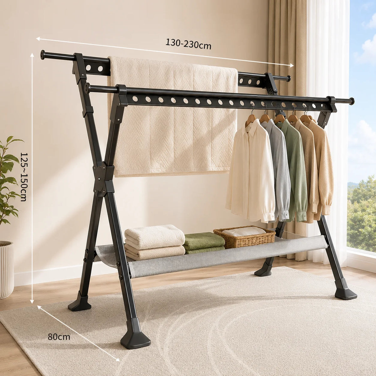 Étendoir extérieur pliable grande capacité — vue 4