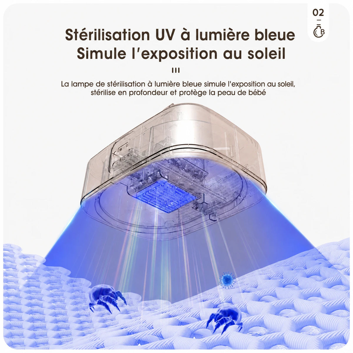 Étendoir chauffant UV housse 600W — vue 6