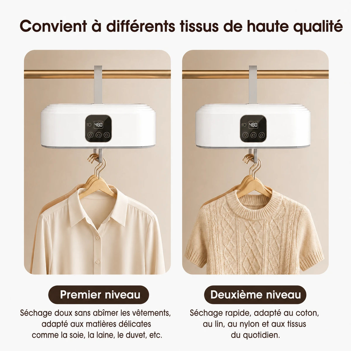 Étendoir chauffant UV housse 600W — vue 7