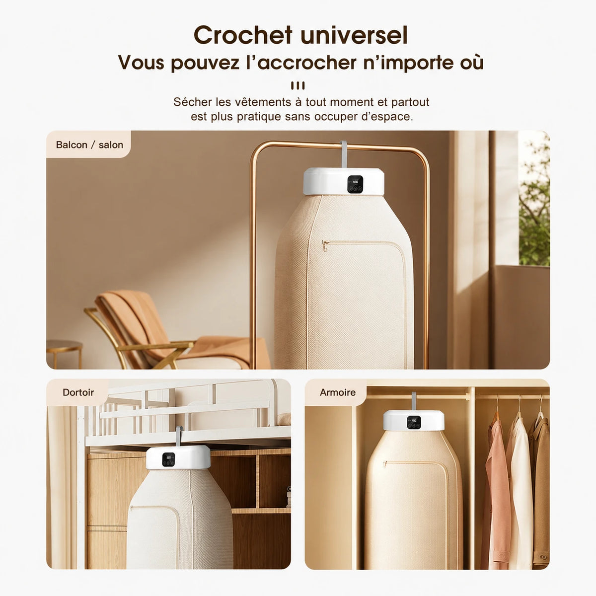 Étendoir chauffant UV housse 600W — vue 4