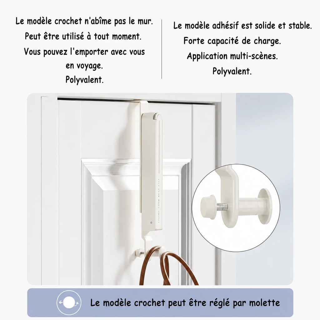 Étendoir porte télescopique aluminium — vue 6