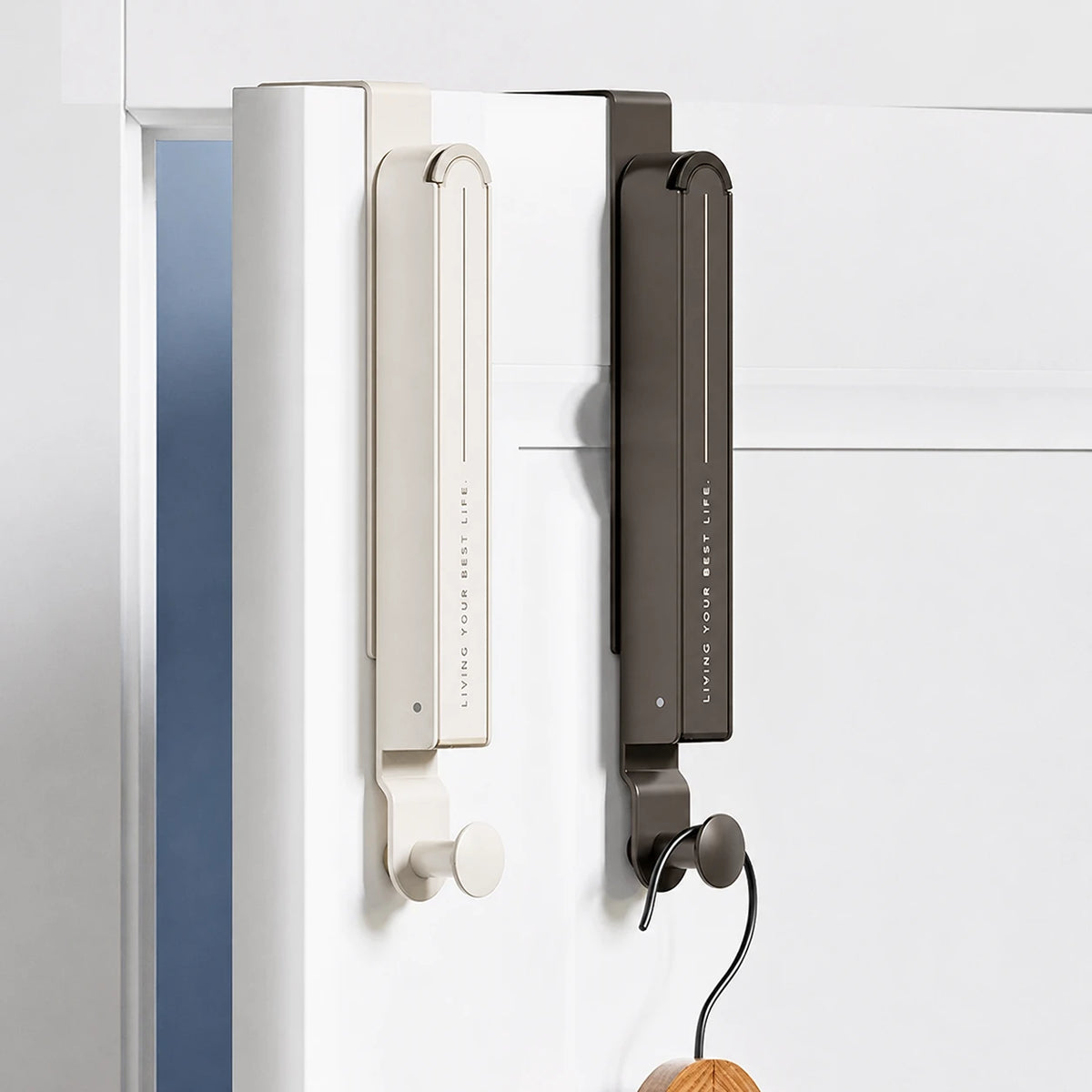 Étendoir porte télescopique aluminium — vue détaillée