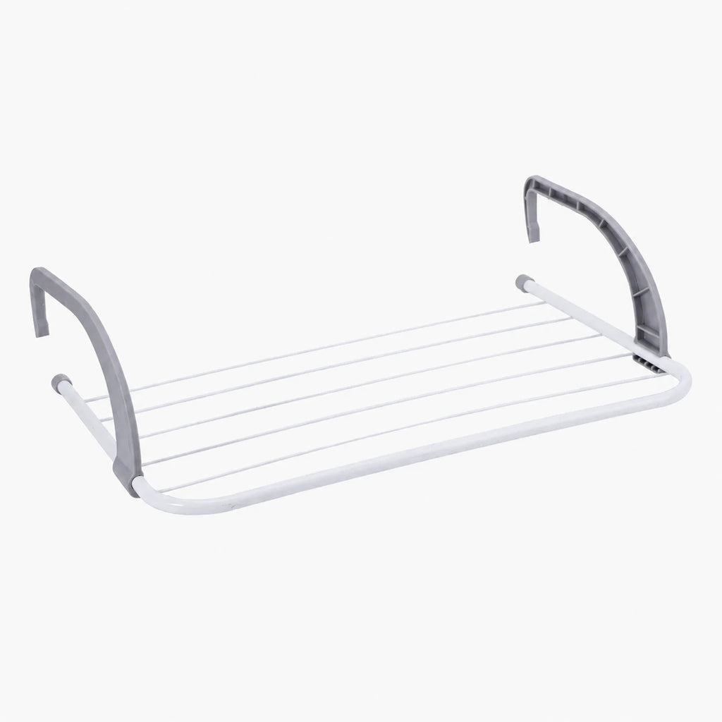 Étendoir radiateur compact pliable blanc 50x34 cm