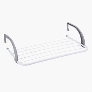 Étendoir radiateur compact pliable blanc 50x34 cm