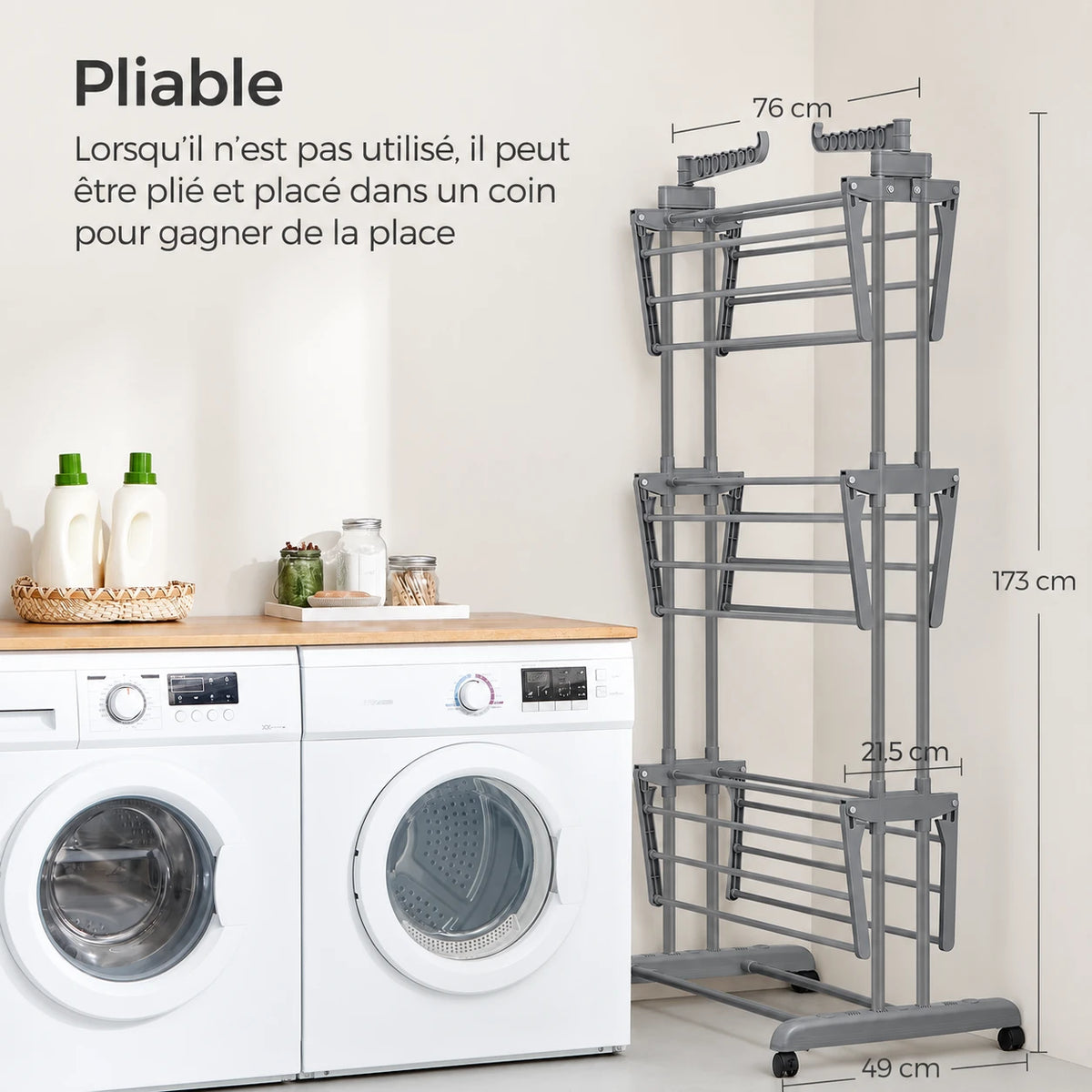 Étendoir tour pliable 4 niveaux — vue 4
