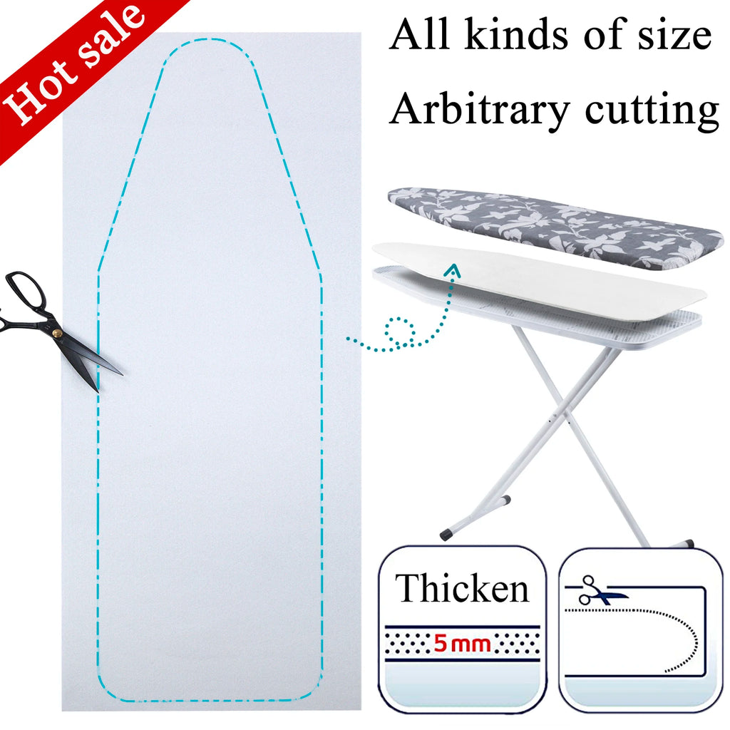 IRONING BOARD FELT PAD , Universal Replacement Ironing Board Felt Padding Underlay Breathable Cotton Felt,Easy to Cut