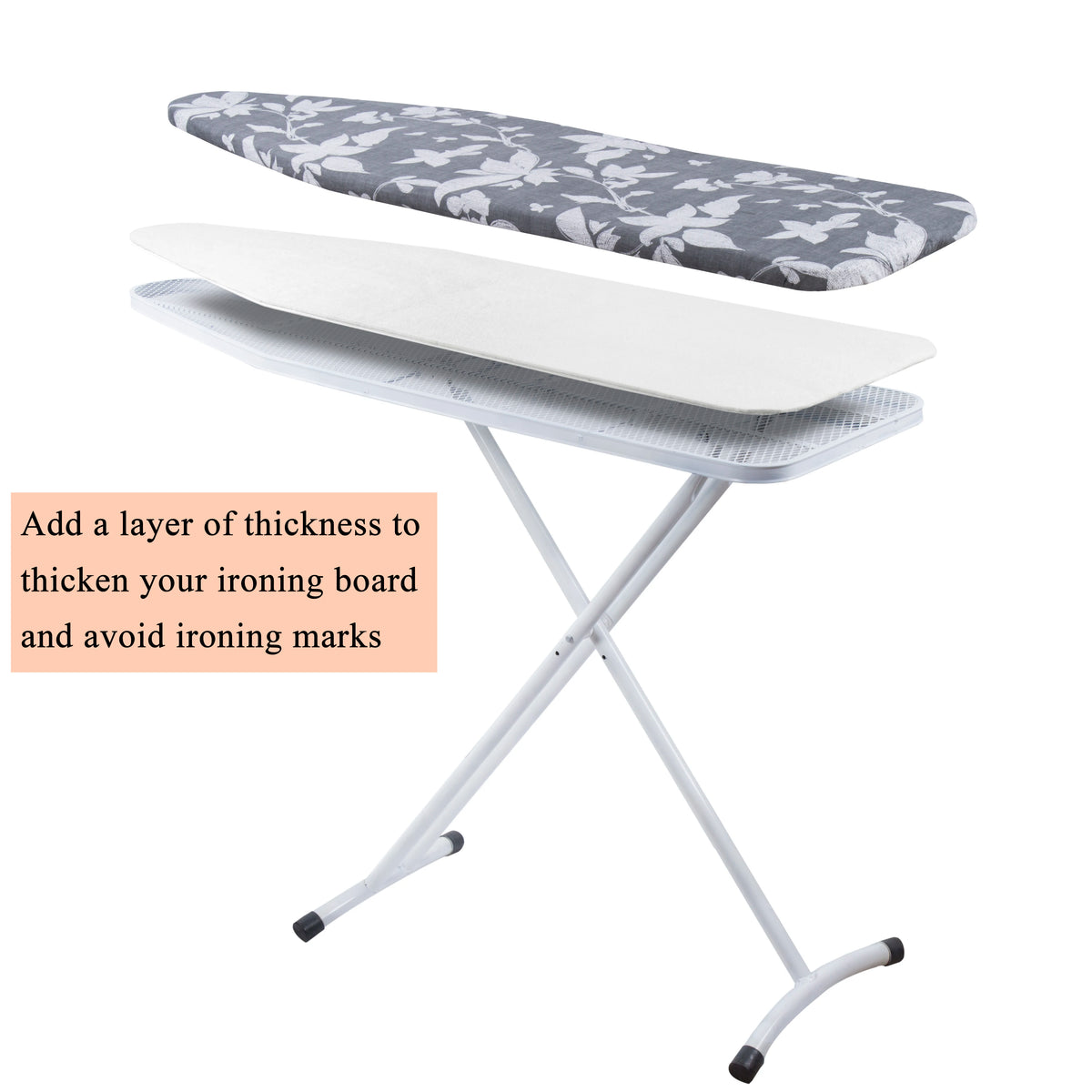 IRONING BOARD FELT PAD , Universal Replacement Ironing Board Felt Padding Underlay Breathable Cotton Felt,Easy to Cut