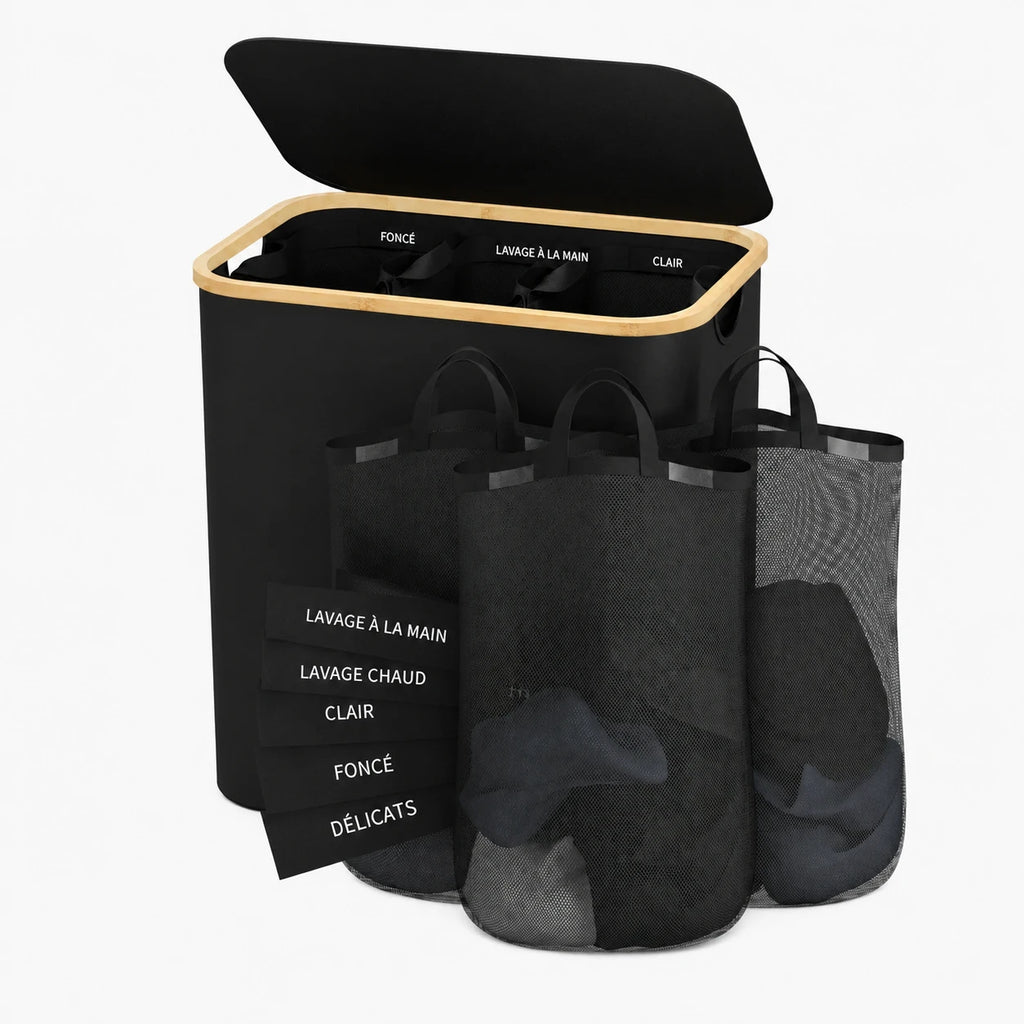 Panier à linge 3 compartiments 160L — vue 8