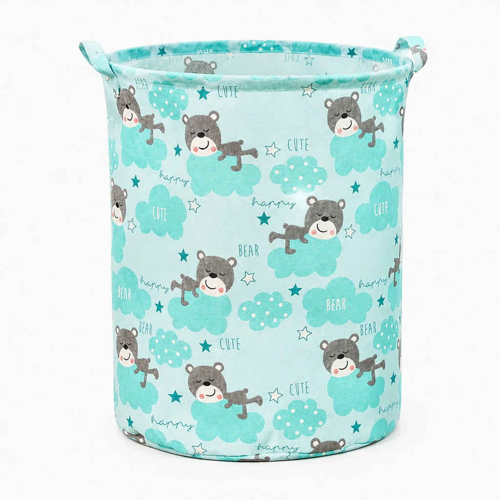 Panier à linge coton et lin motifs enfants — vue 9
