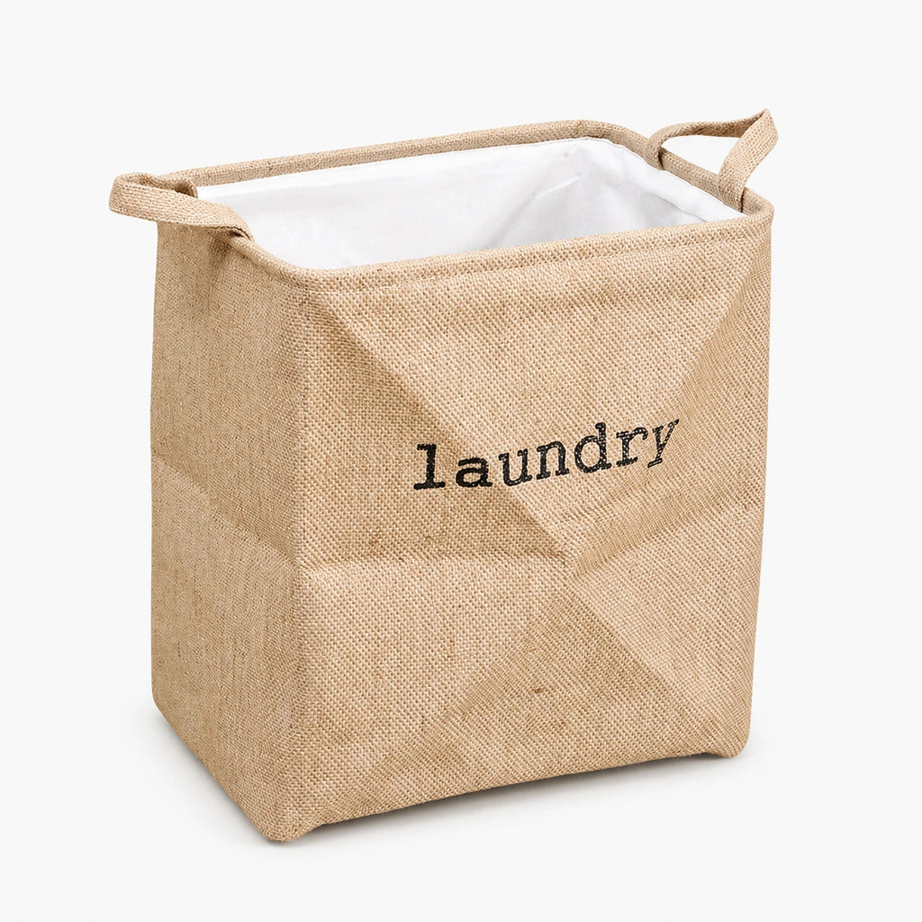 Panier à linge en jute naturel pliable — vue 5