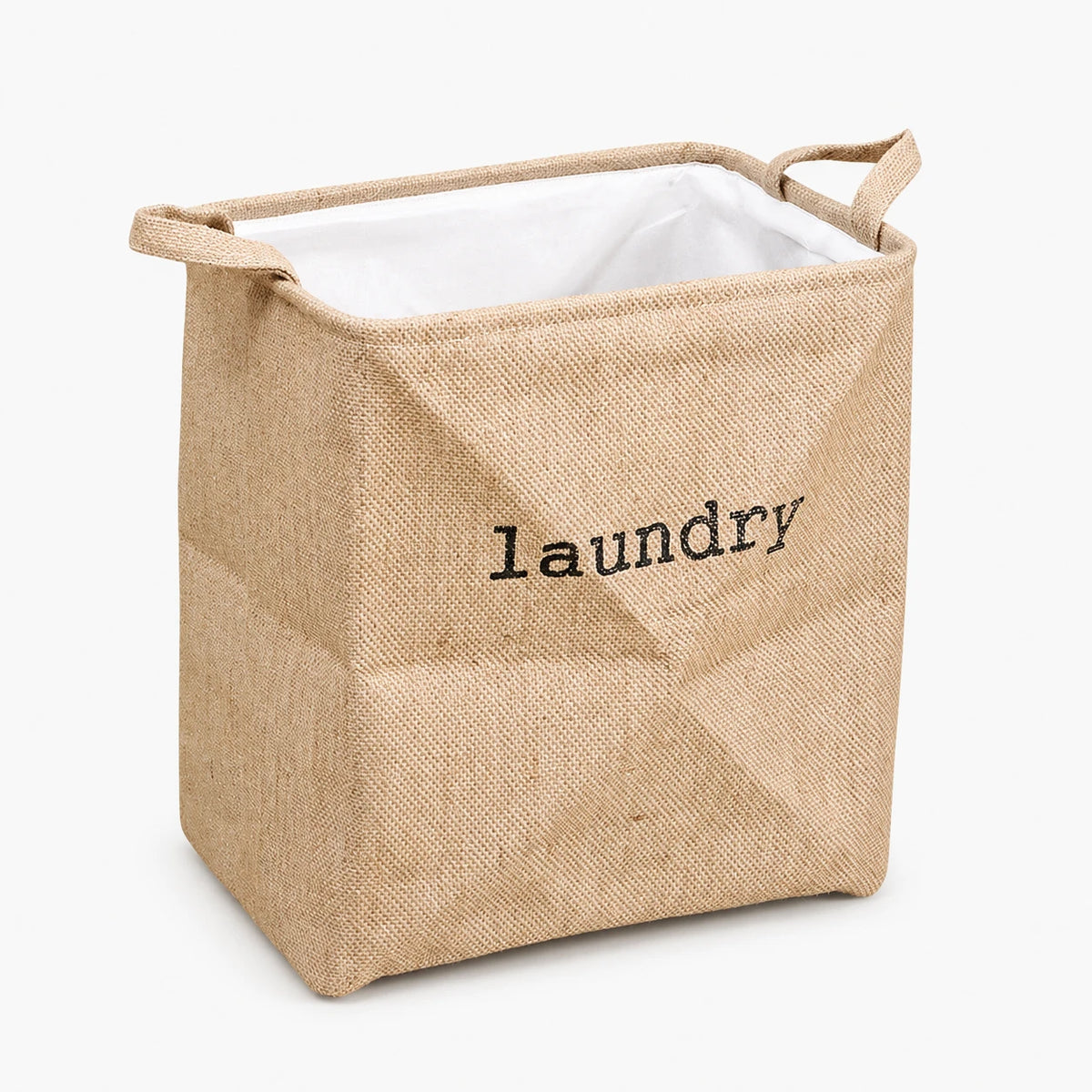 Panier à linge en jute naturel pliable — vue 5