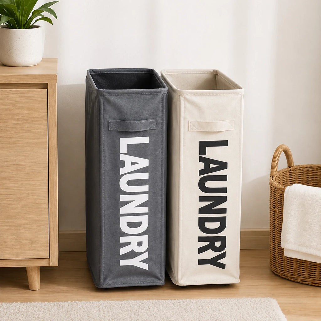Panier à linge à roulettes pliable multiusage avec poignées