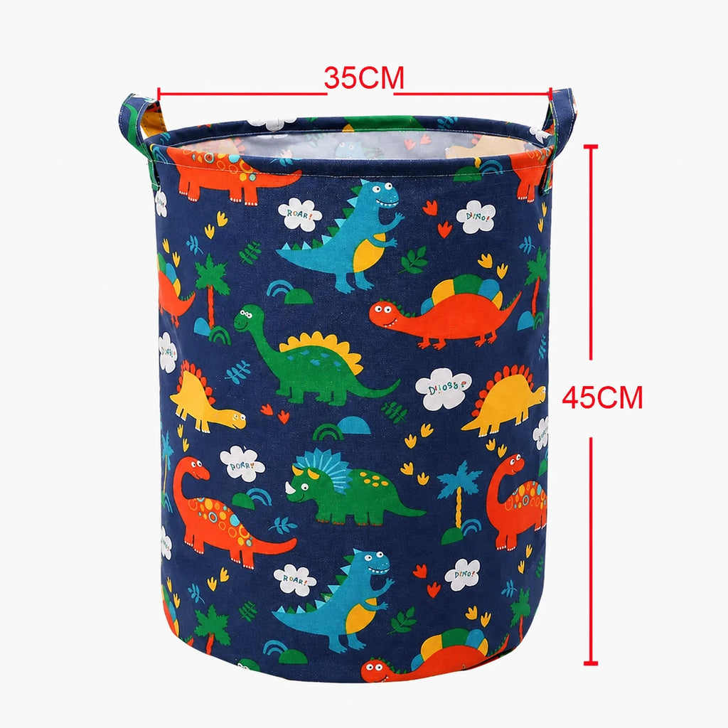 Panier à linge coton et lin motifs enfants — vue 2