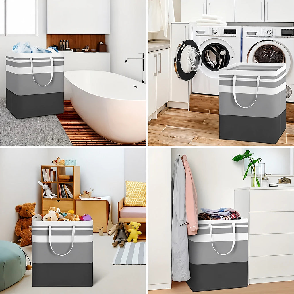 Panier à linge pliable 75L polyester — vue 5