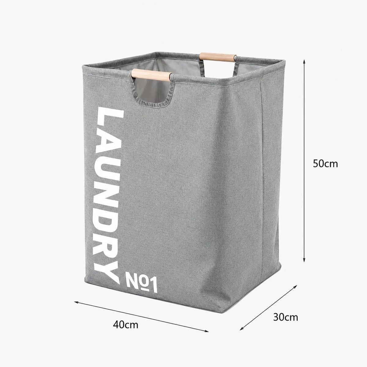 Panier à linge tissu imperméable 40x30x50cm — vue 3