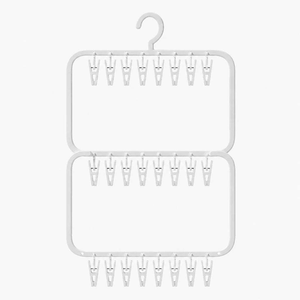 Petit étendoir multi-pinces suspendu — vue détaillée