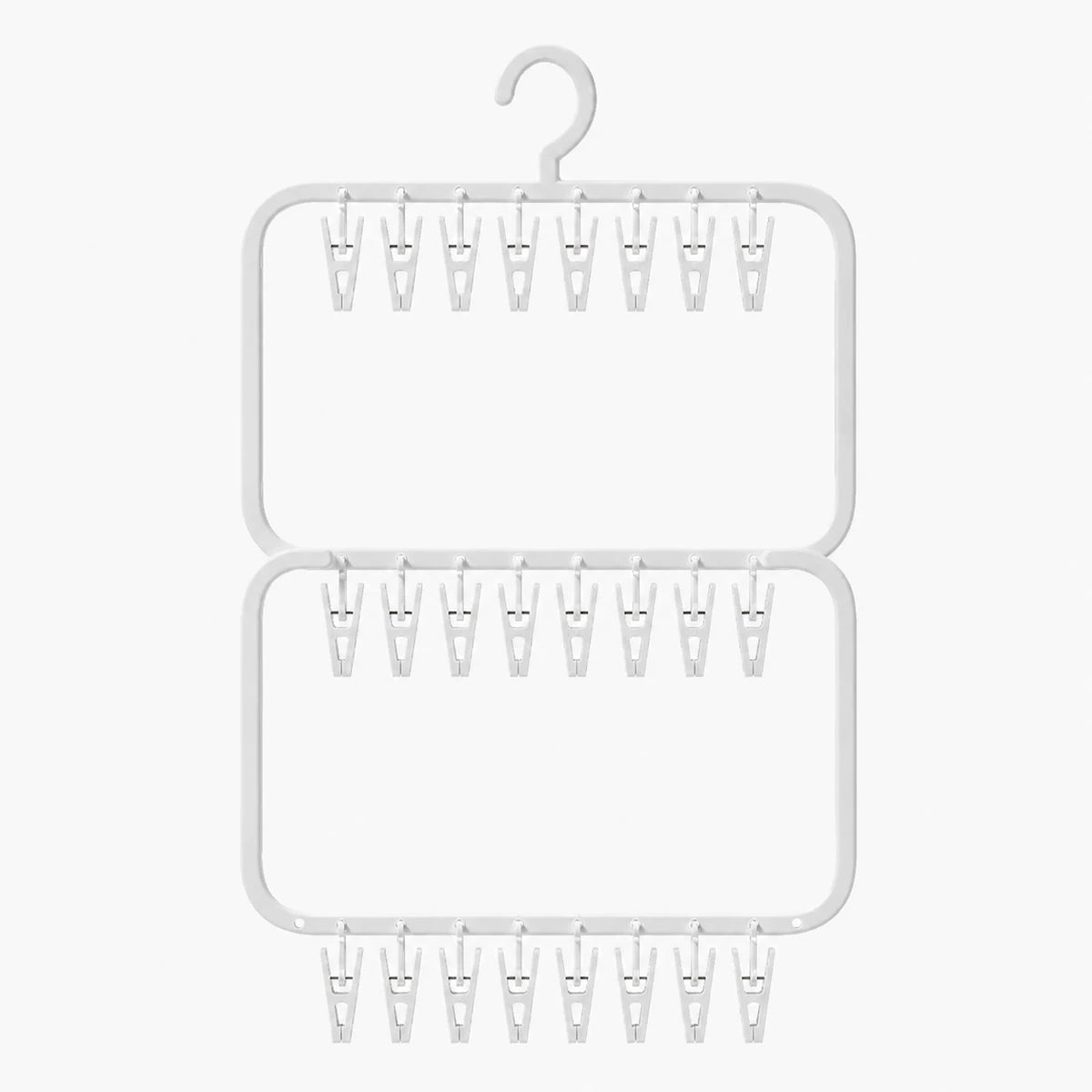 Petit étendoir multi-pinces suspendu — vue détaillée