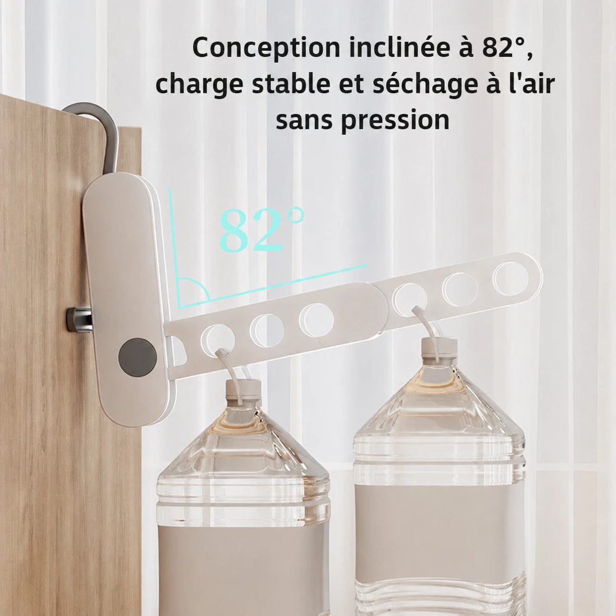 Petit étendoir cintre 7 trous pliable — vue 4