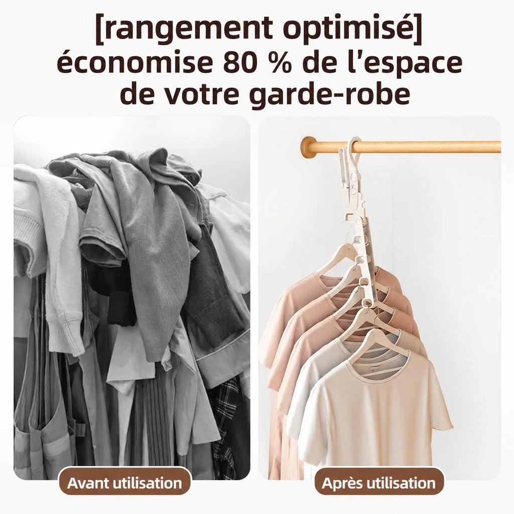 Petit étendoir cintre pliable 5 niveaux — vue 4