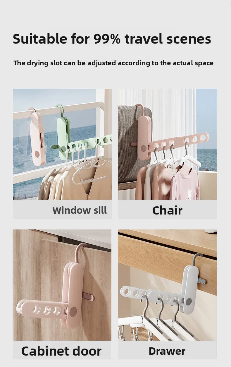 Petit étendoir à linge cintre 7 trous – pliable déplacement