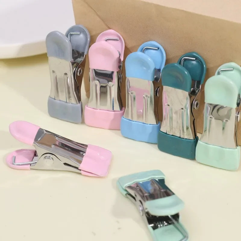 Pinces à linge inox à embouts plastique anti-marque — lot de 5 à 50