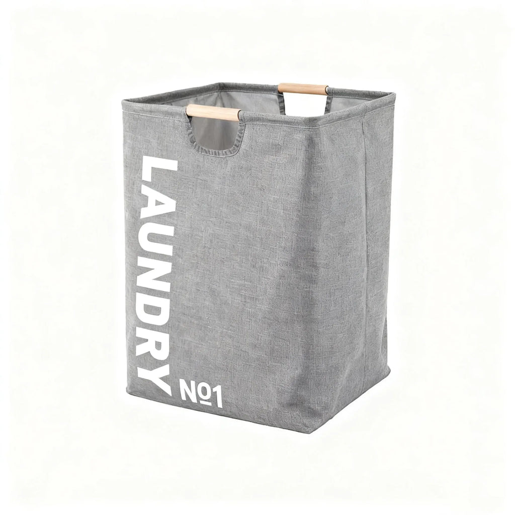 Panier à linge tissu imperméable – noir gris ou blanc 40x30x50cm