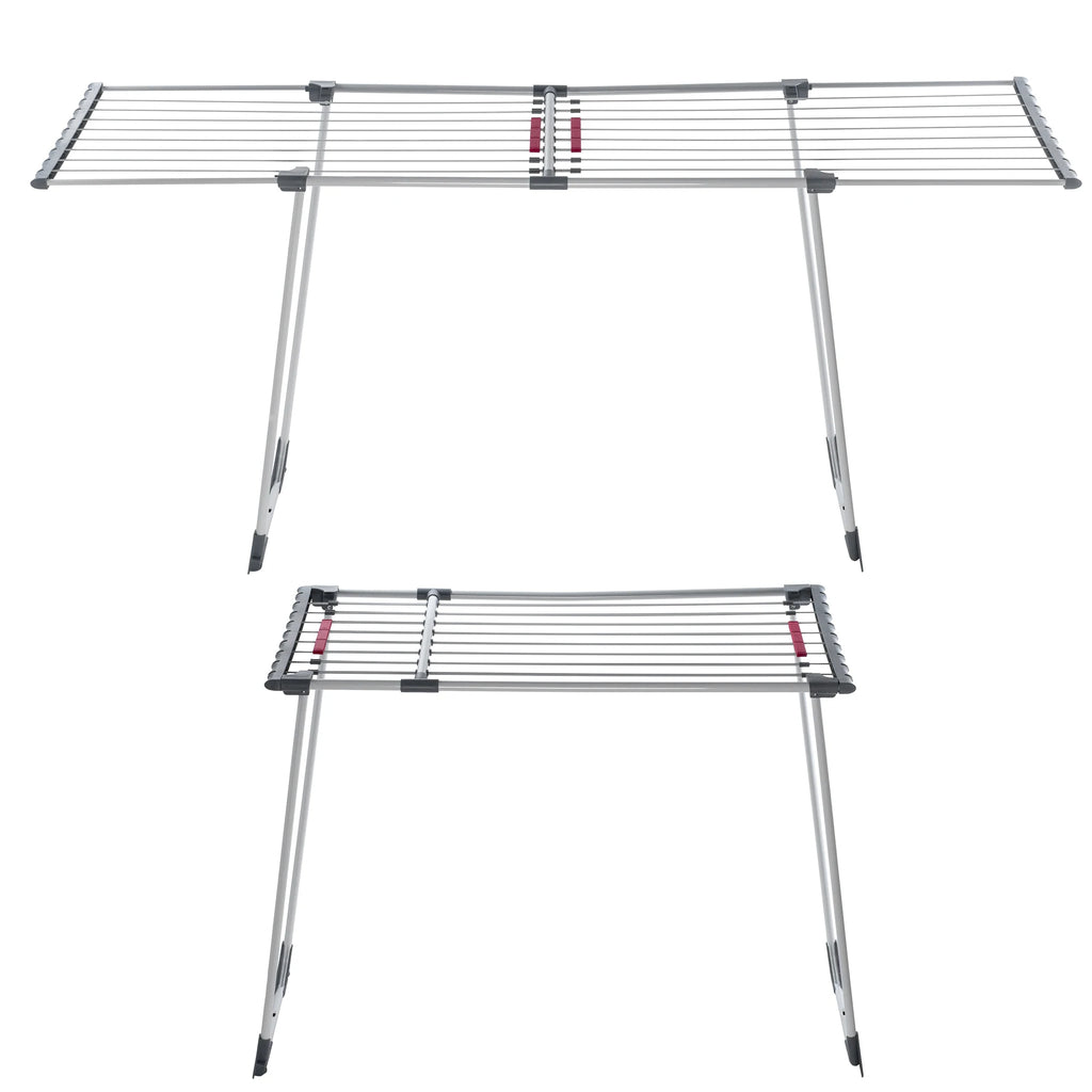 Étendoir à linge pliable extensible – télescopique blanc